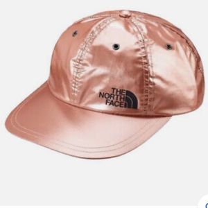 Supreme/The North Face 6 panel rose gold metallic hat NWT